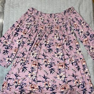 Super cute off shoulder flower dress